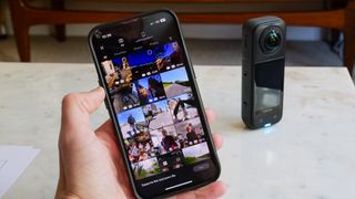 Insta360 mobile app on iPhone 13