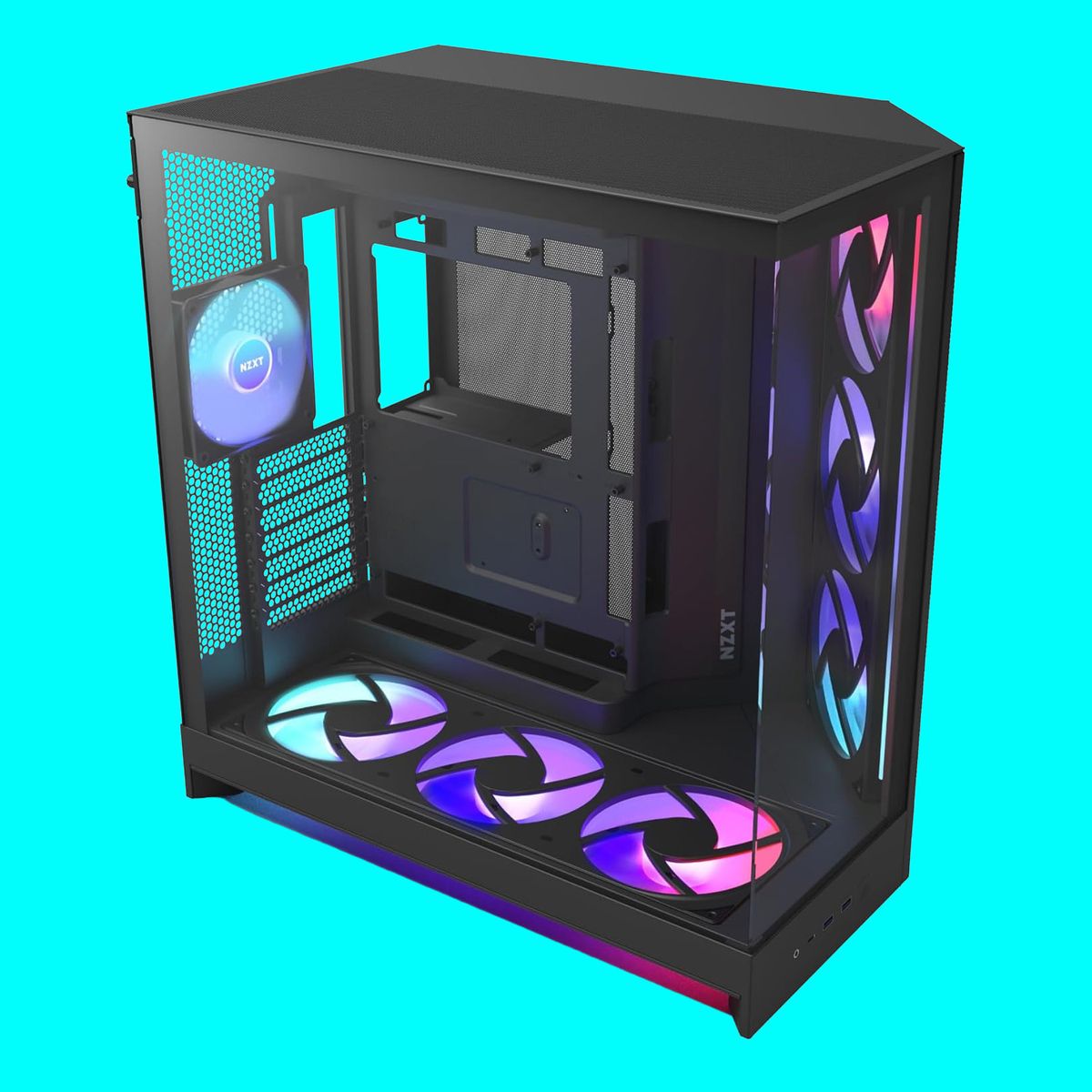 PC case on a colorful background