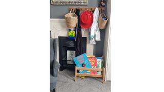 Toy storage ideas illustrated by hooks