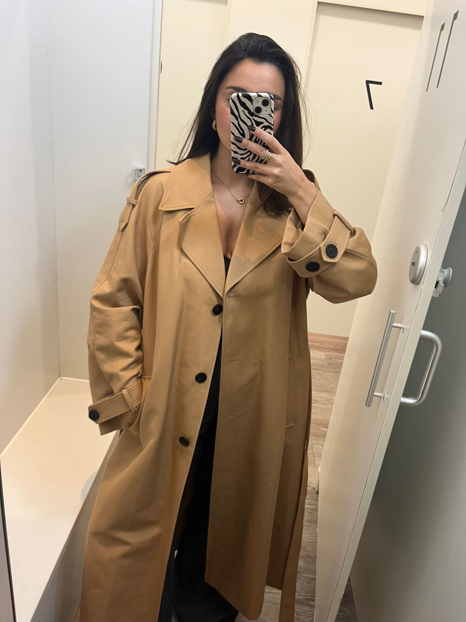 Marina Senior Shopping Editor wearing M&amp;amp;S trench coat