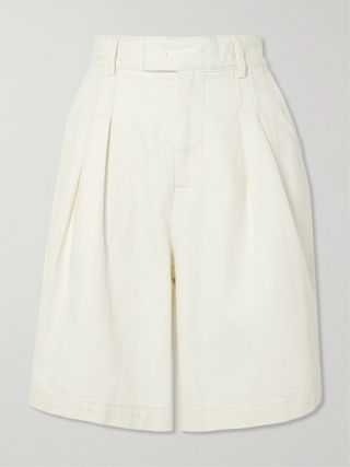 Xavier Pleated Denim Shorts