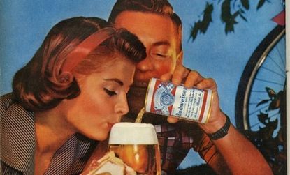 A beer ad from 1959, when Budweiser was king