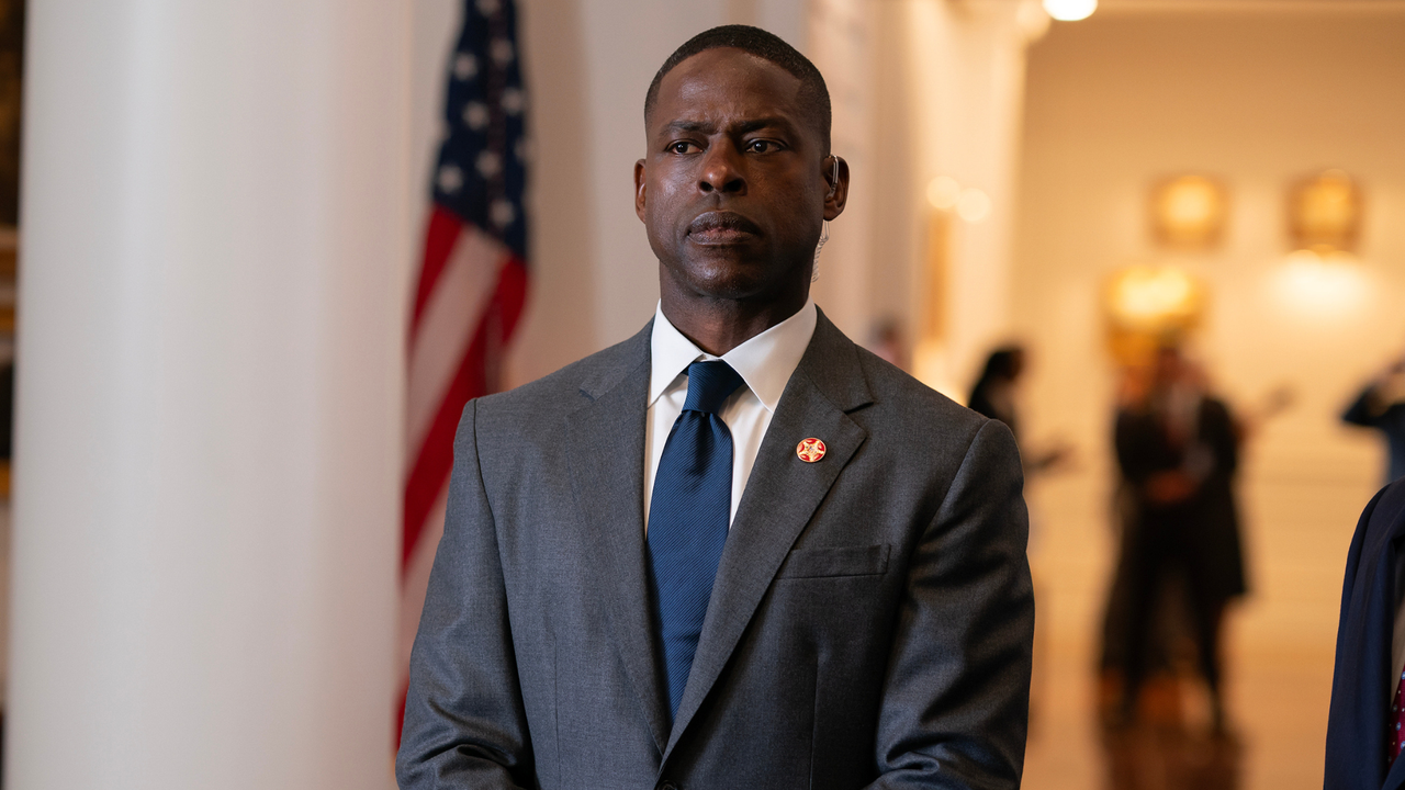 Sterling K. Brown as his secret-security character in Paradise from Disney+.