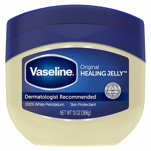 Vaseline Healing Jelly Original White Petroleum Jelly Protectant for Dry Cracked Skin and Eczema Relief Pure Petroleum Jelly 13 Oz