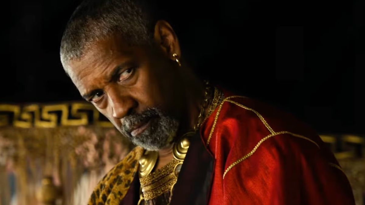 Denzel Washington as Macrinus in Gladiator 2