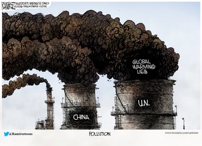 Editorial cartoon World Global Warming Lies