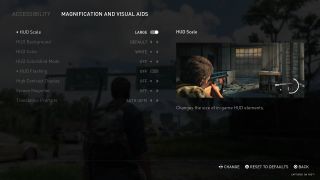 Accessibility Menu in The Last of Us Part I