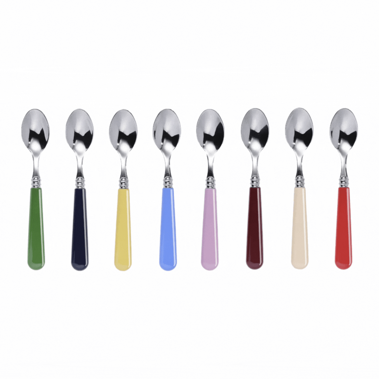8 Piece Rainbow Teaspoon Set.