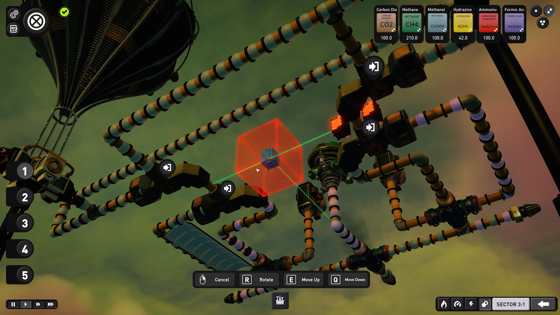 A close up view of a section of SkyRig's sky rigs 