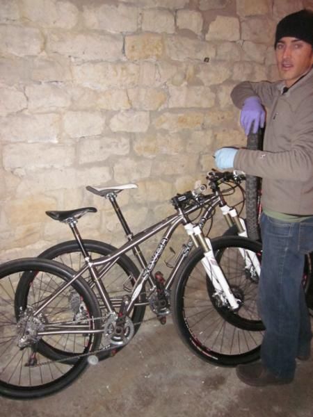 The bikes are assembled with 12 hours to go until the first World Cup