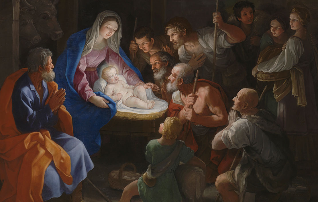 The Adoration of the Shepherds by Guido Reni (1640). Picture: The National Gallery, London