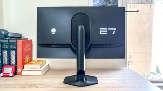 Alienware 27 4K Dual-Resolution Gaming Monitor review unit on a desk