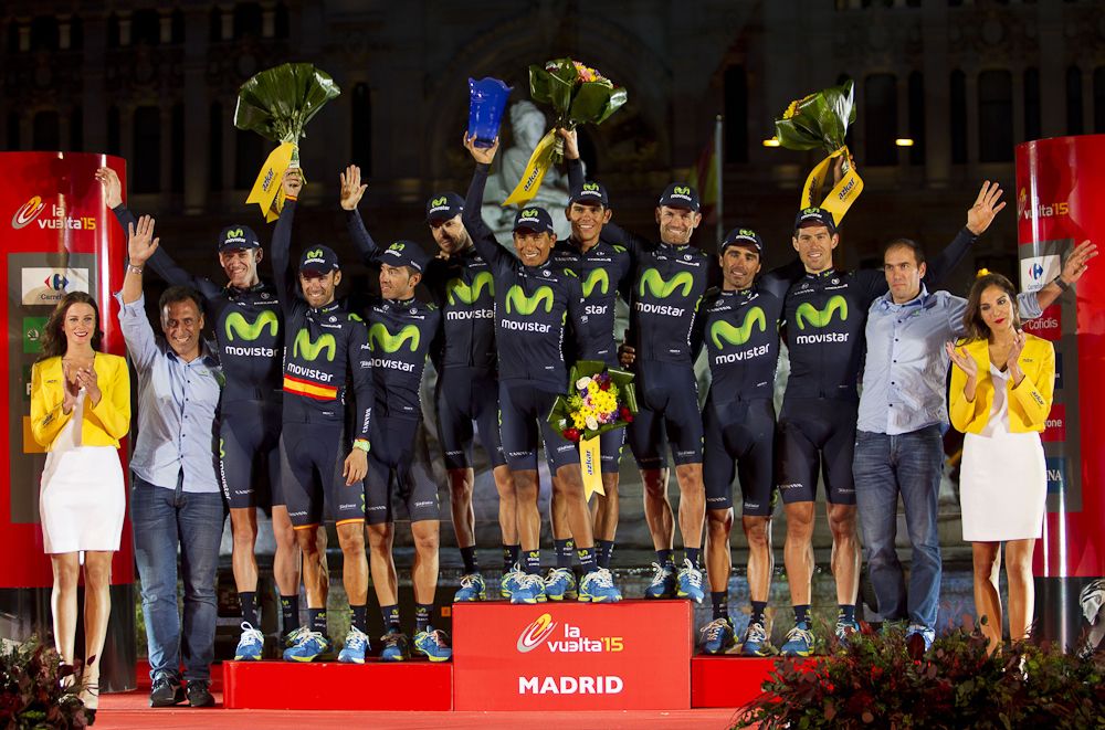 Movistar took the top team prize at the 2015 Vuelta.