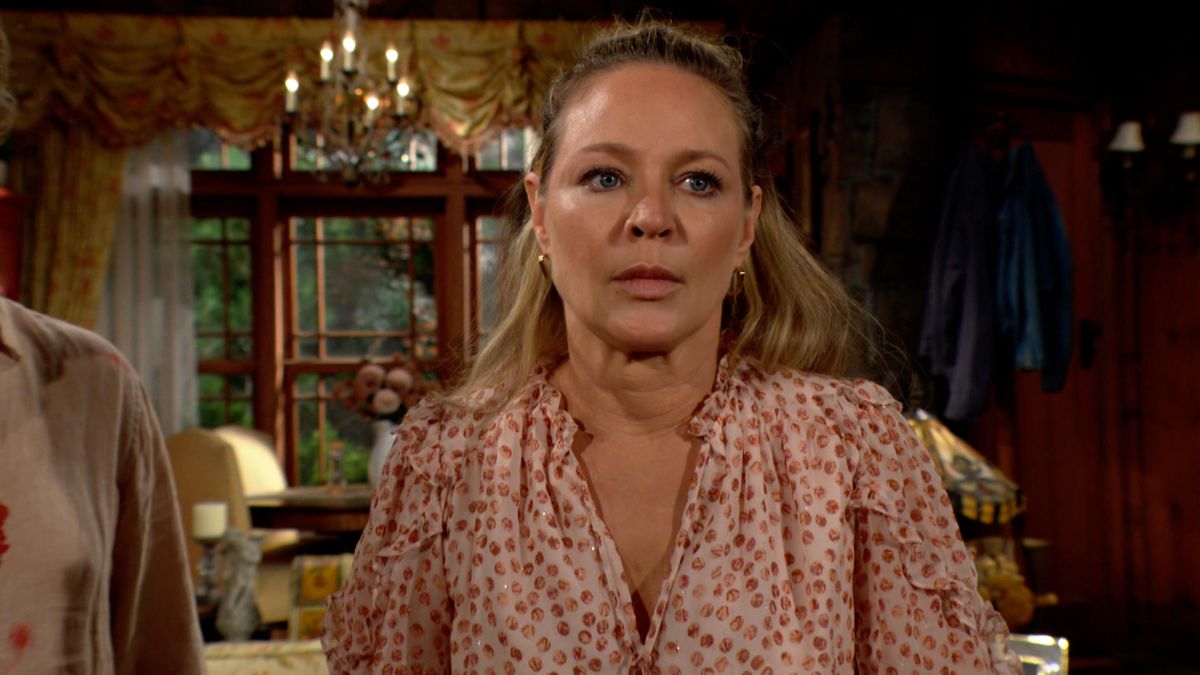 Sharon Case as Sharon distraught in The Young and the Restless