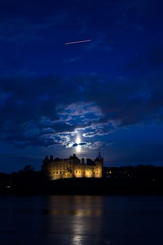 Supermoon over Linlithgow Palace, Scotland