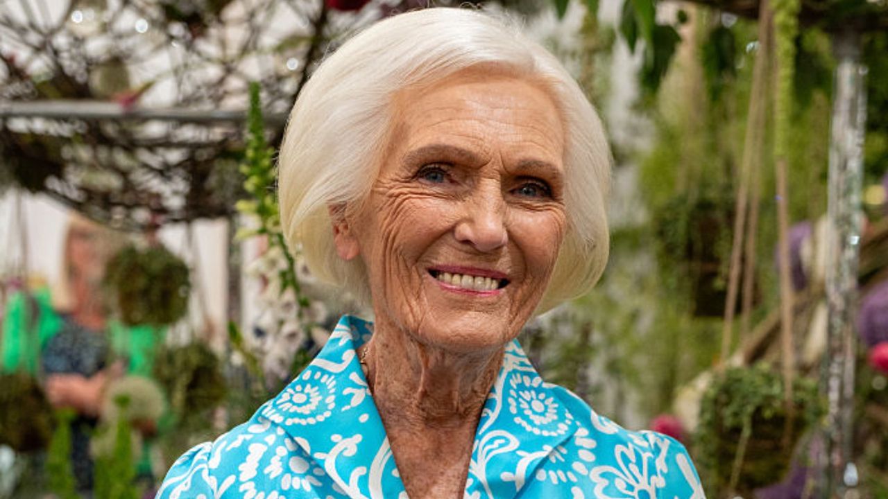 Mary Berry attends the RHS Chelsea Flower Show on May 22, 2025 in London
