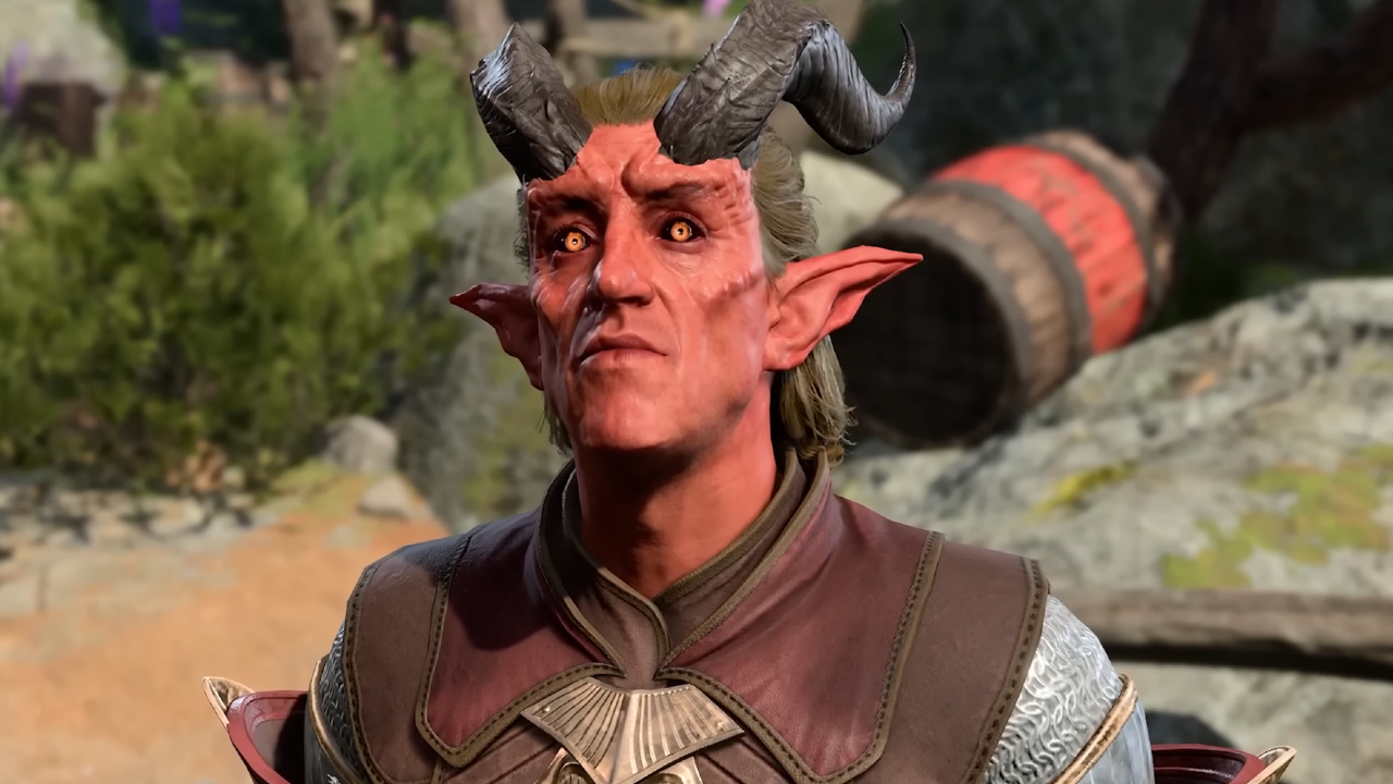 A character speaking in Baldur's Gate 3