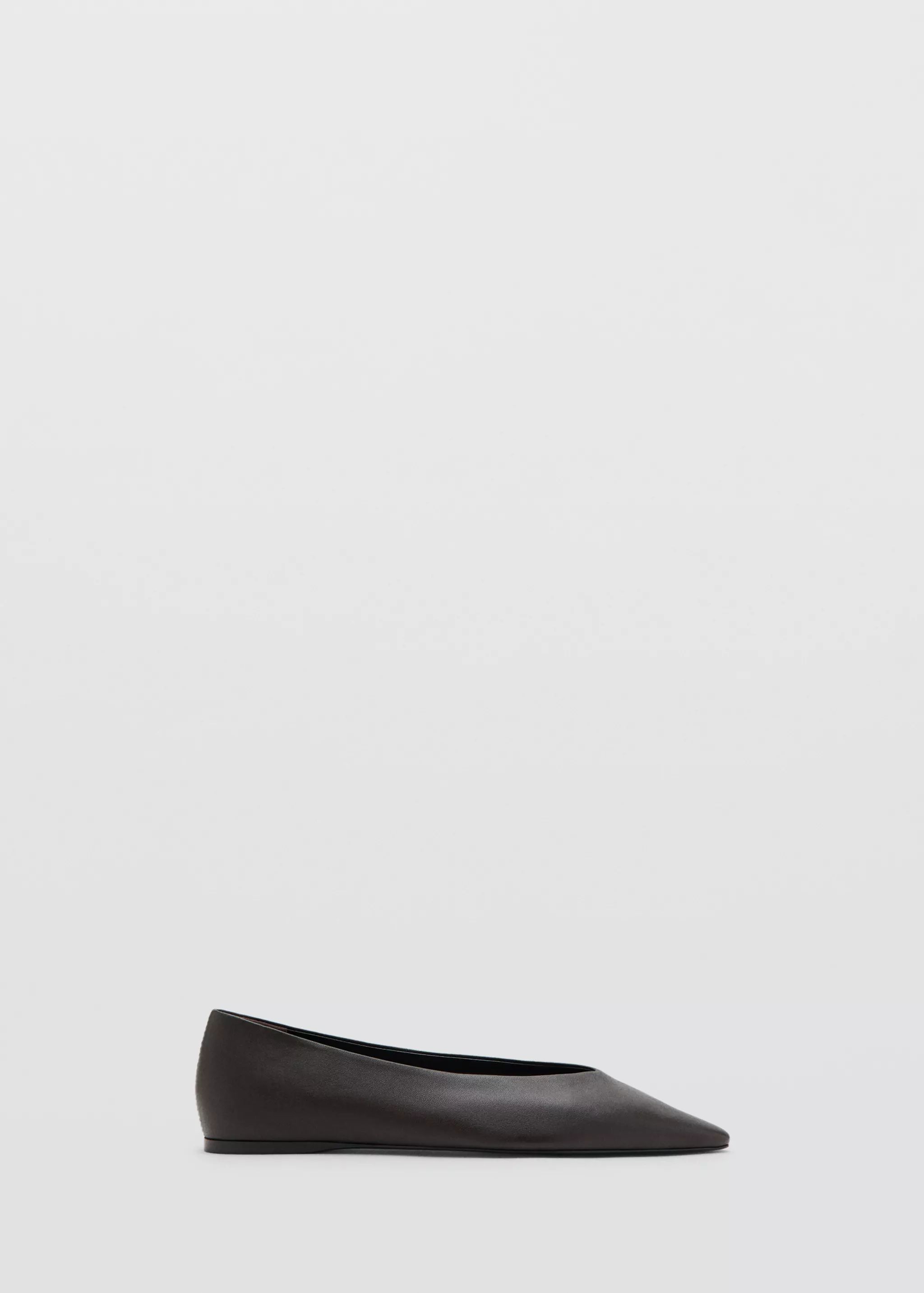 Flat Leather Pointed Toe Shoe - Women | Mango United Kingdom