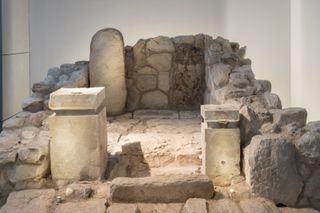 The altars stood next to one another at the shrine.
