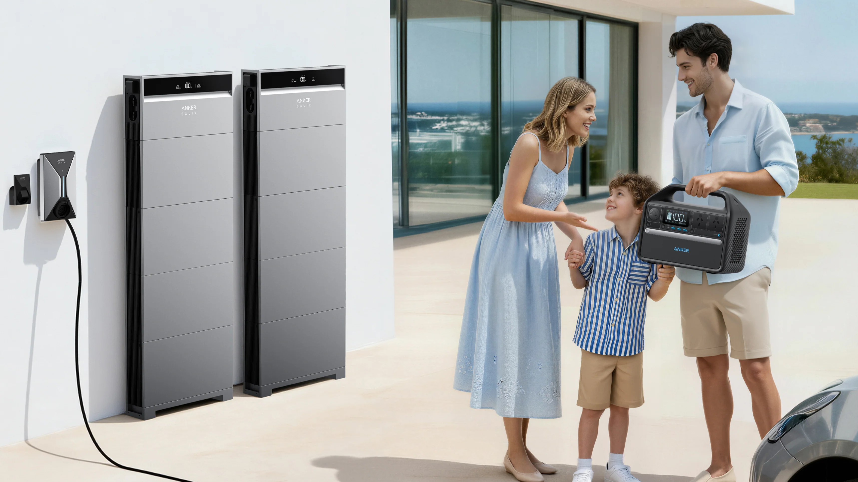 Anker Solix X1 home battery lifestyle shot