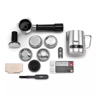 The accessories that come with the age The Barista Express BES875UK Espresso Coffee Machine