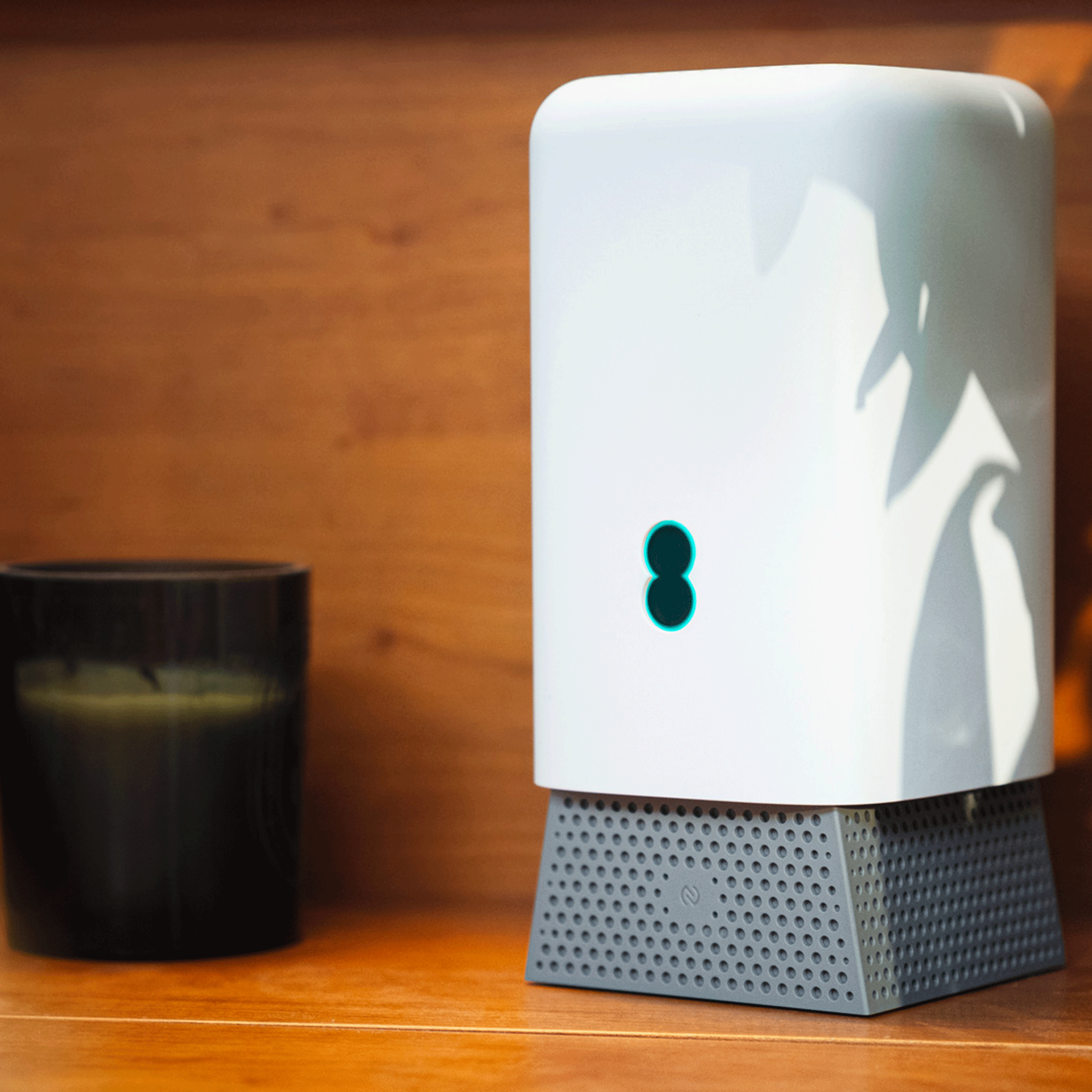 EE internet box on shelf