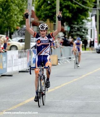 Craig Lewis (Champion System Pro Cycling Team) wins stage 2 of the Tour de Beauce.