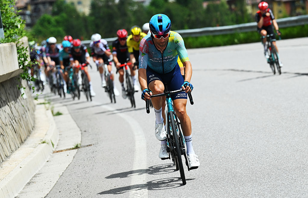 BORMIO, ITALY - MAY 28: Diego Ulissi of Italy and Team XDS Astana competes during the 108th Giro d&#039;Italia 2025, Stage 17 a 155km stage from San Michele all&#039;Adige to Bormio 1200m / #UCIWT / on May 28, 2025 in Bormio, Italy. (Photo by Tim de Waele/Getty Images)