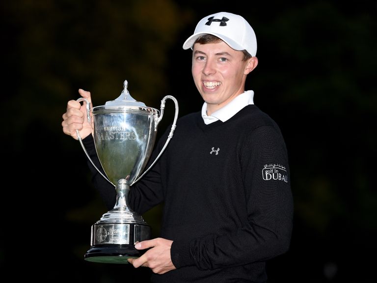 MattFitzpatrick with the winners trophy after the final round of the British Masters at Woburn Golf Club on October 11, 2015. Credit: Getty Images