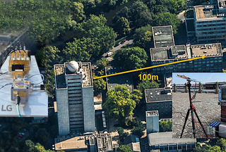 Bird's eye view of LG's 100 metres 6G trial