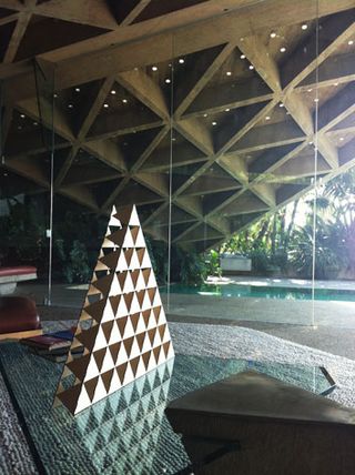 Smaller pieces were peppered throughout the house. 'Pyramids,' based on Alexander Graham Bell's experiment