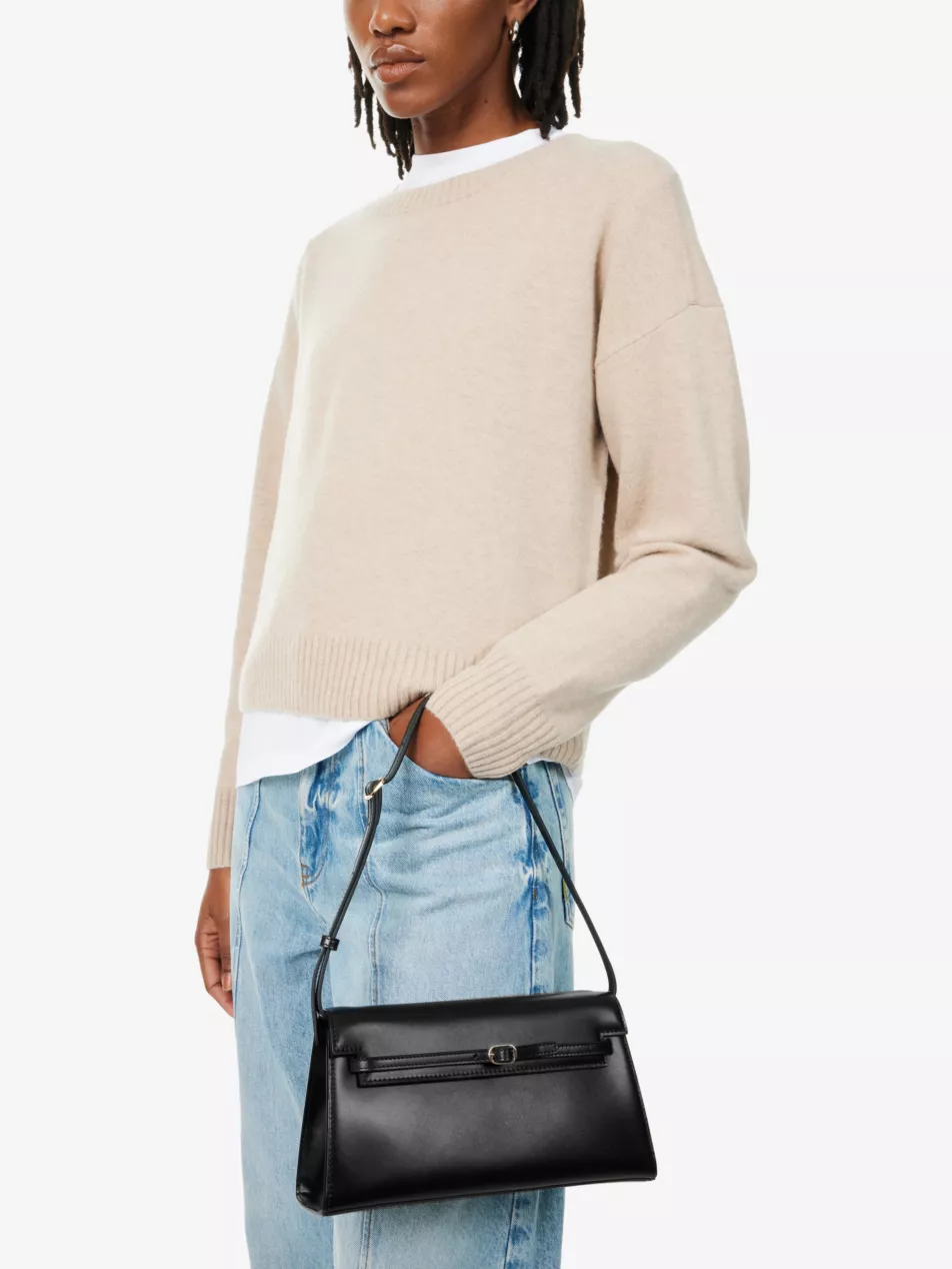 Belted Leather Shoulder Bag
