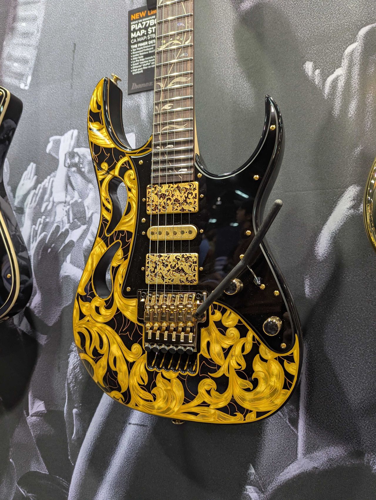 One of Ibanez's new-for-2026 guitars, pictured at the company's 2026 NAMM booth
