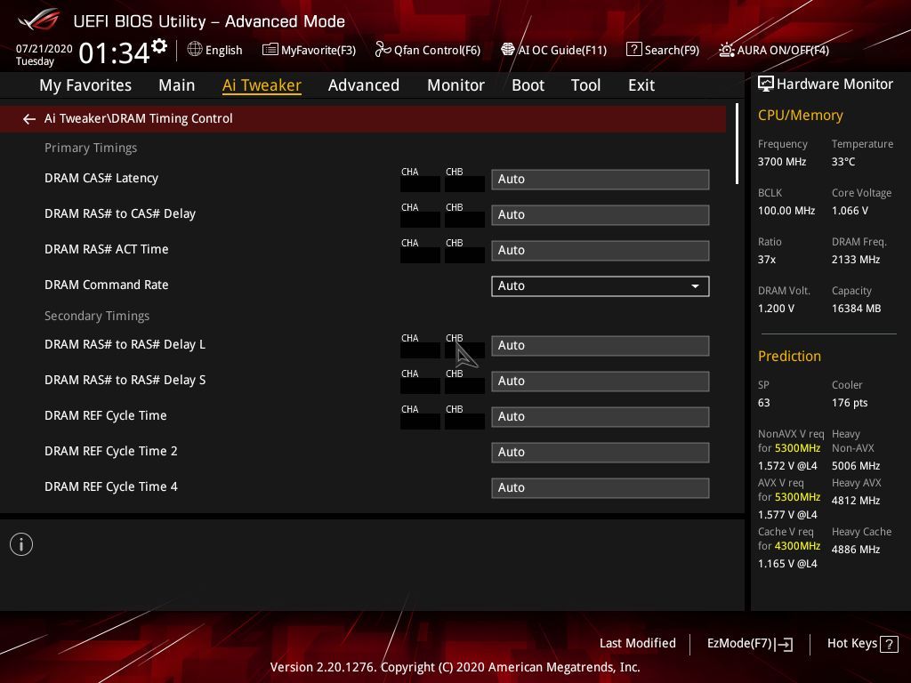 Asus ROG Strix Z490-E BIOS