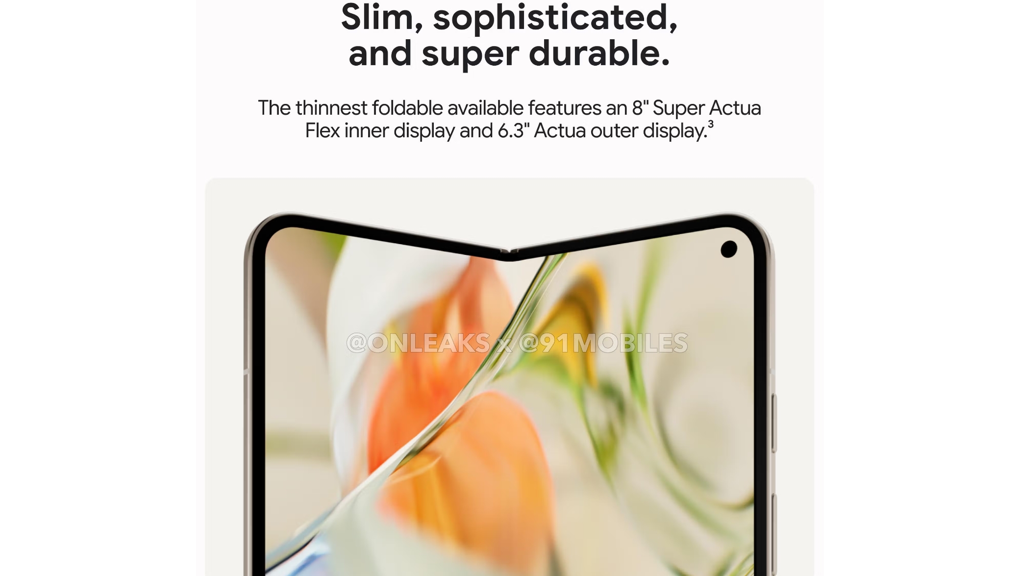 A leaked promo image of the Pixel 9 Pro Fold