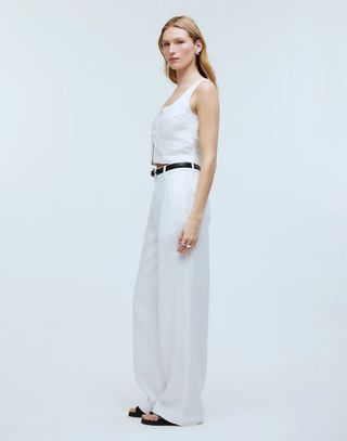 MW, The Harlow Wide-Leg Pant in 100% Linen