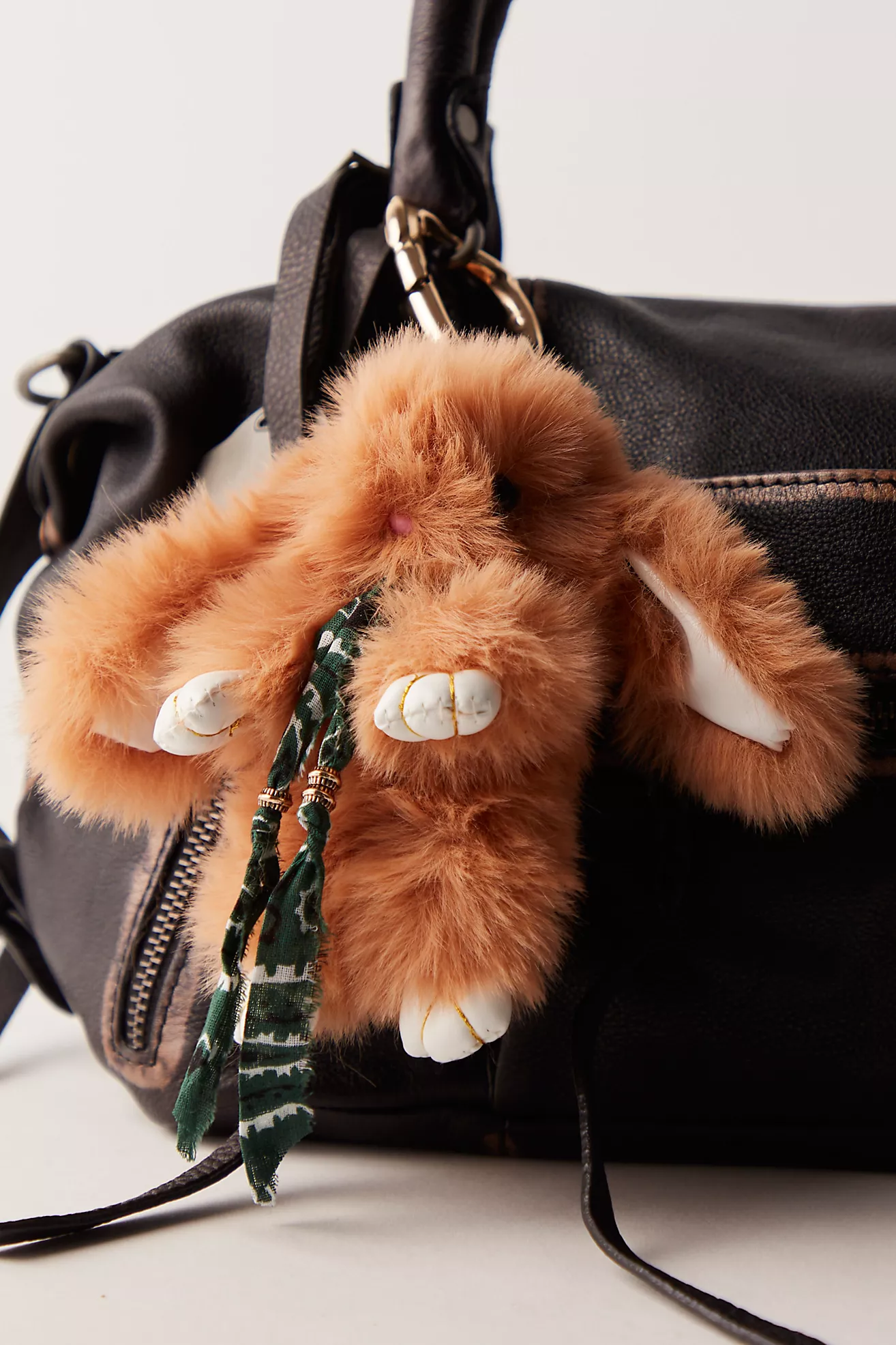 Fluffy Rabbit Bag Charm