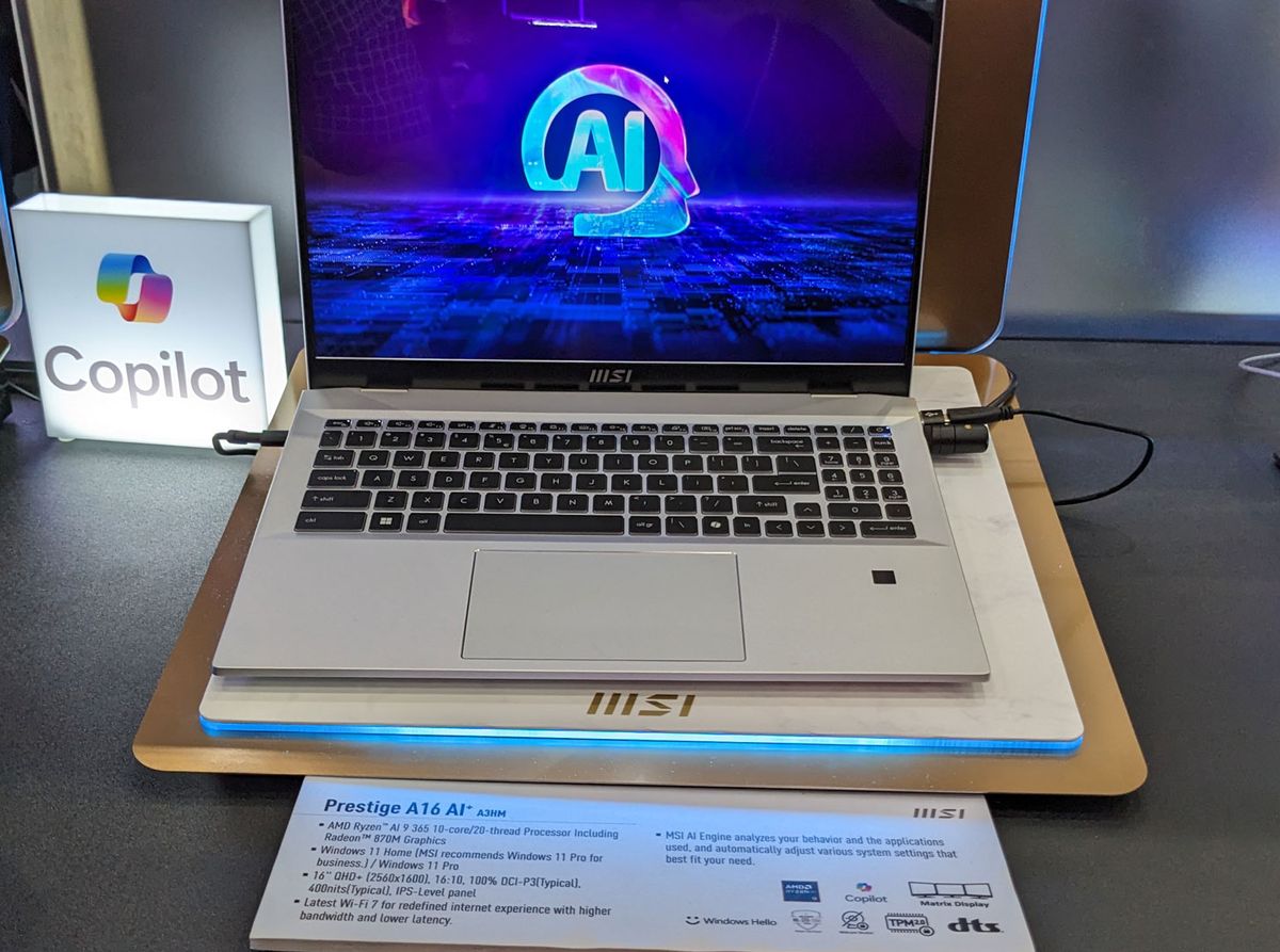 MSI AI+ laptops at Computex 2024