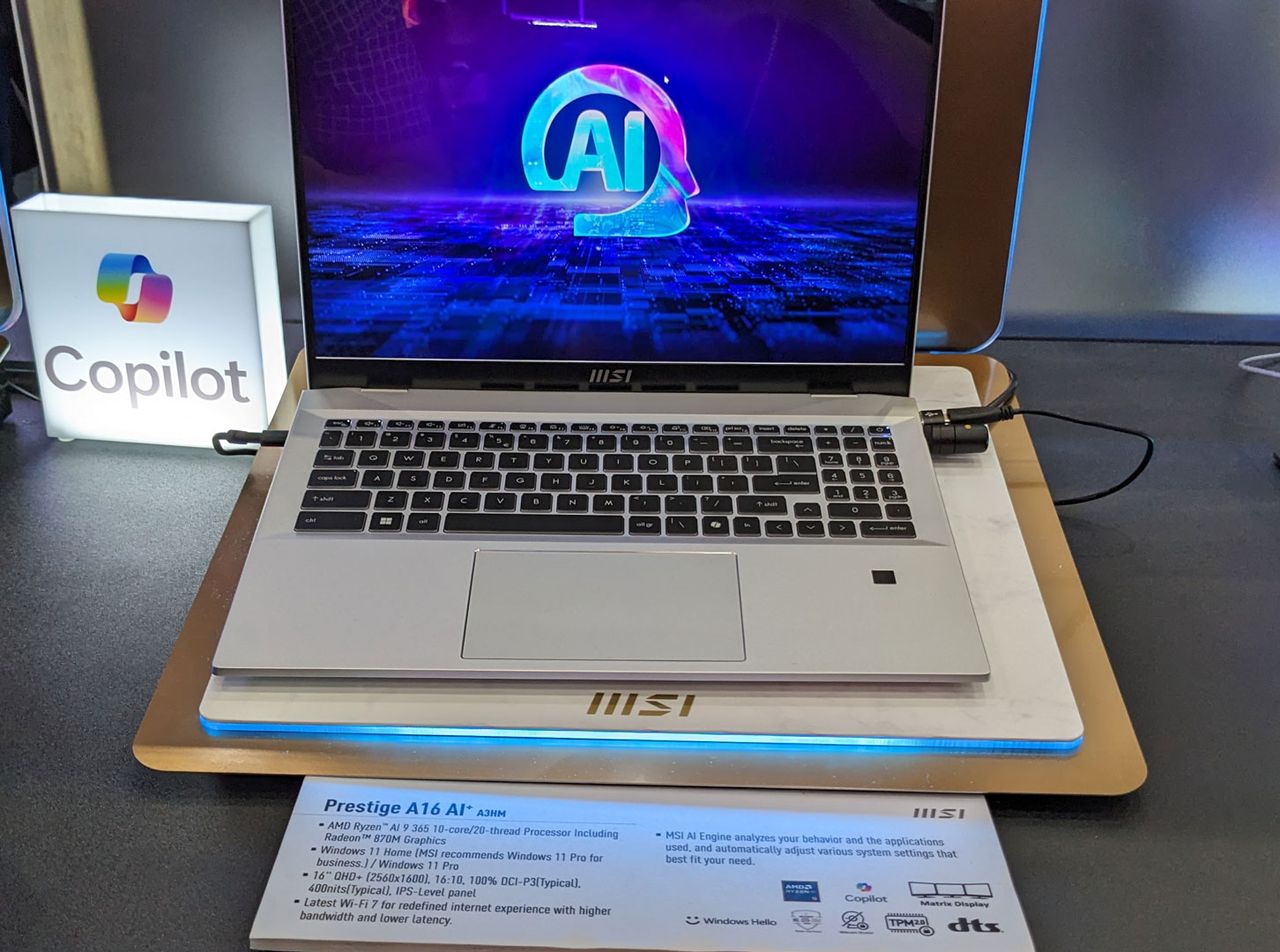 MSI AI+ laptops at Computex 2024