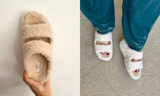 Image of shearling slides