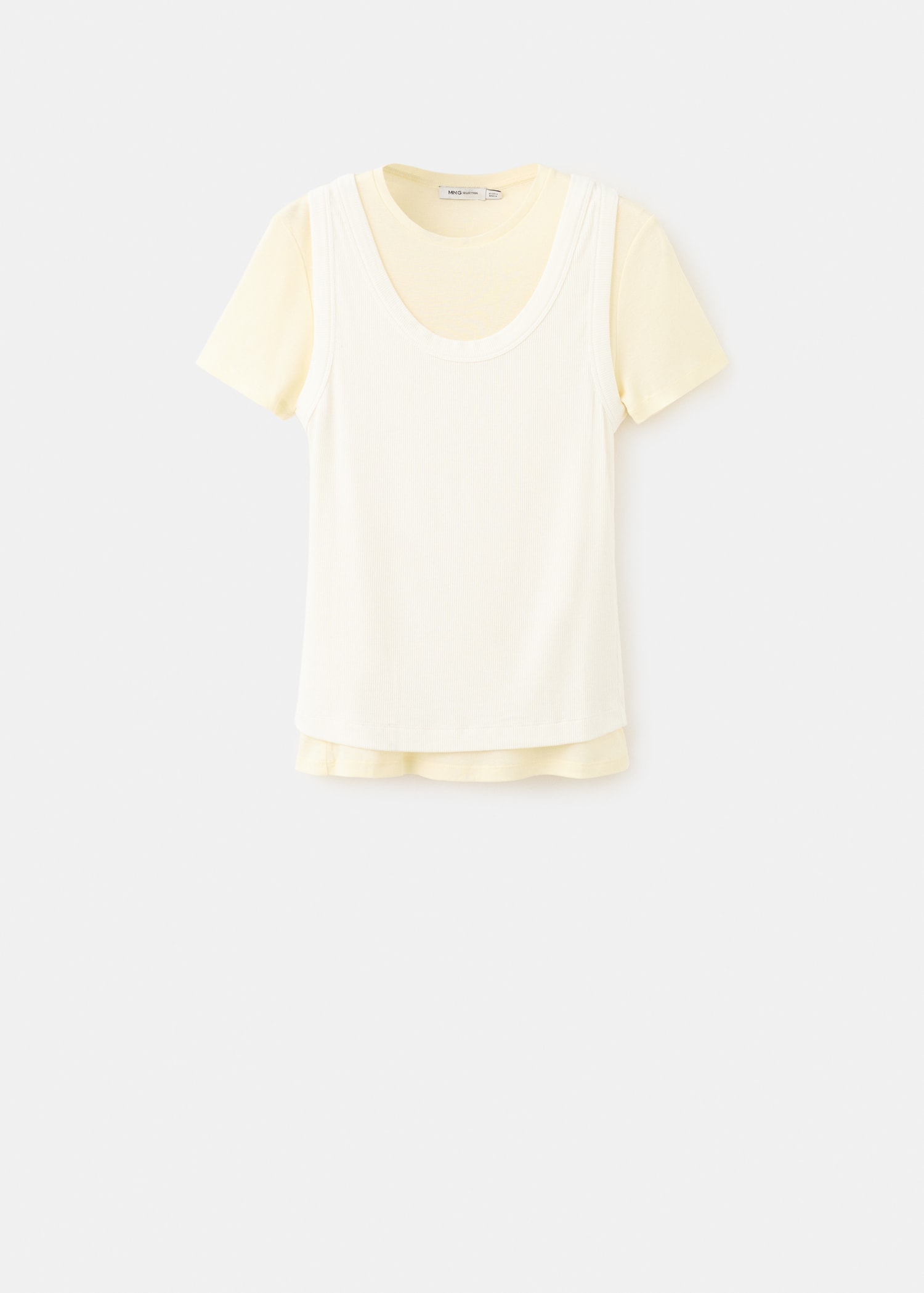 Two-Tone Contrast T-Shirt - Women | Mango United Kingdom