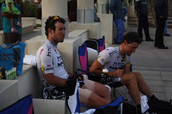 Mark Cavendish (HTC-Highroad) was frustrated to lose touch before the finish