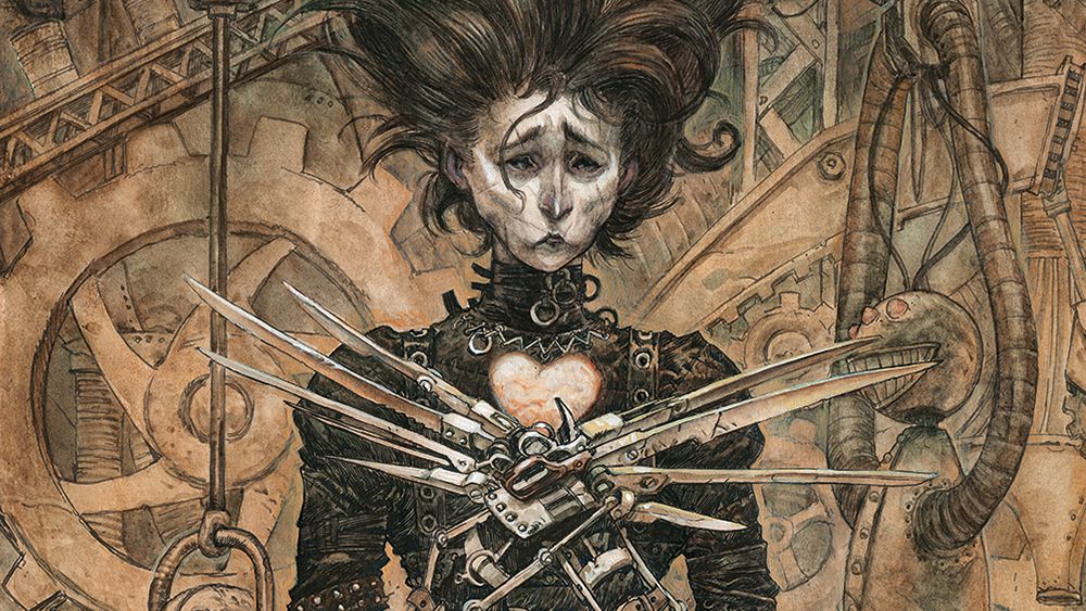See this self-taught comic artist's painterly take on Edward Scissorhands