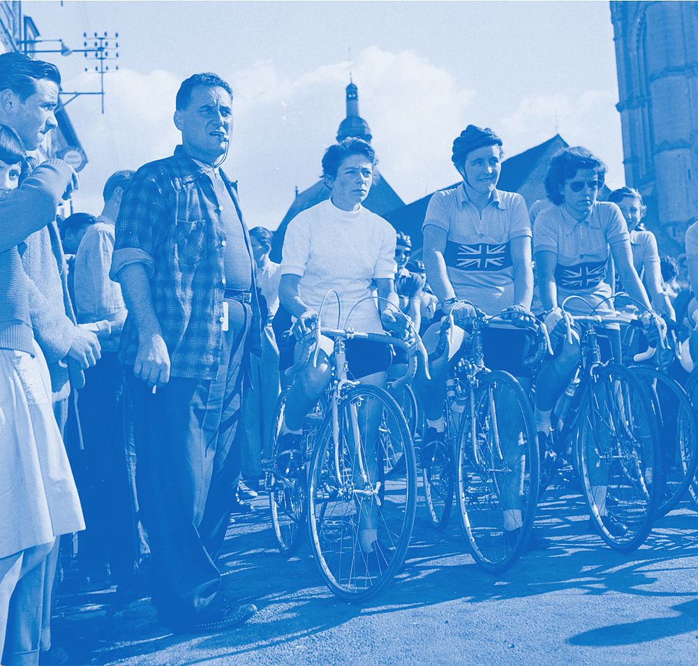 Millie Robinson at the 1955 women's Tour de France