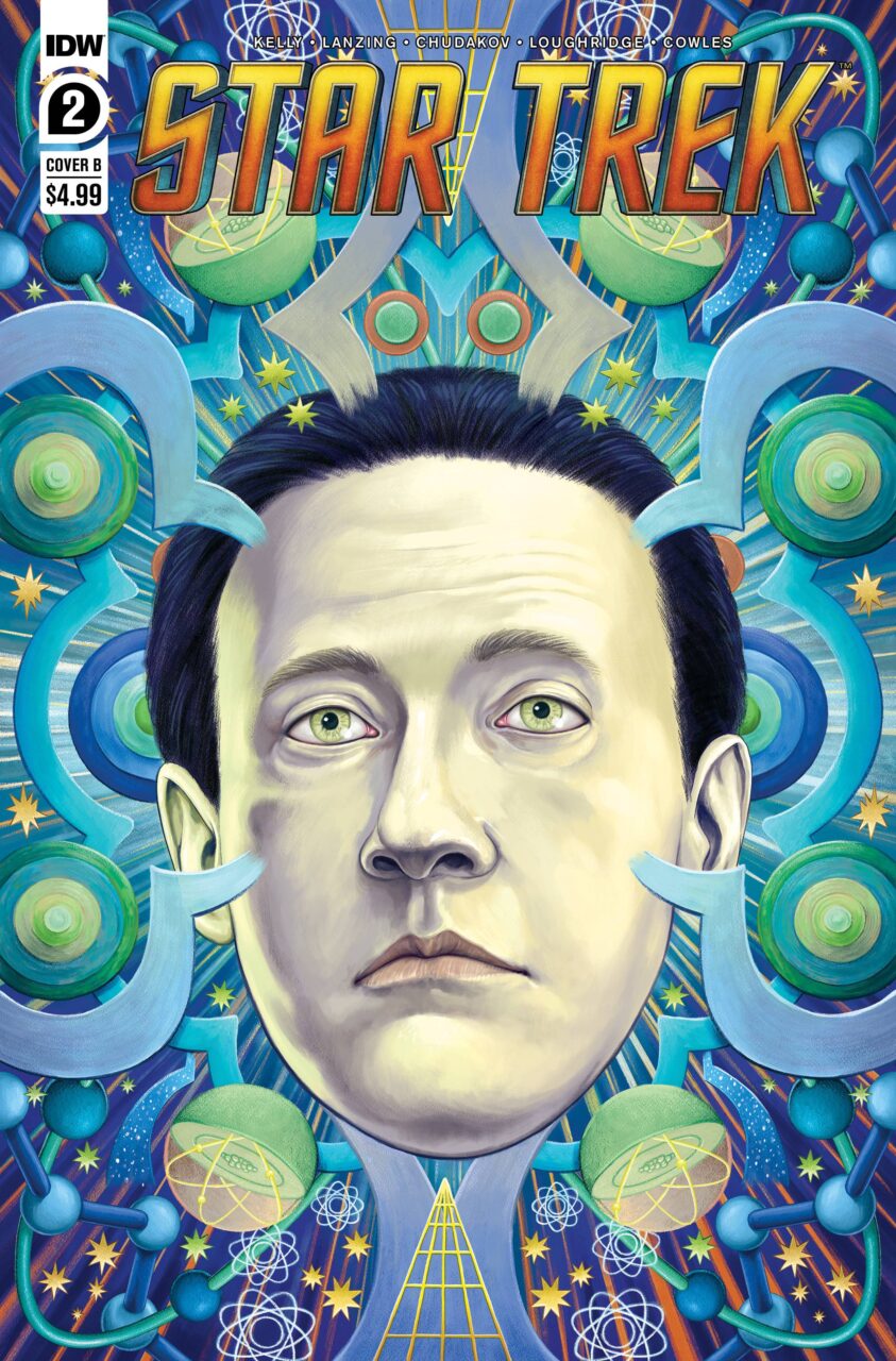 Star Trek issue 2 cover art showing Data's face.