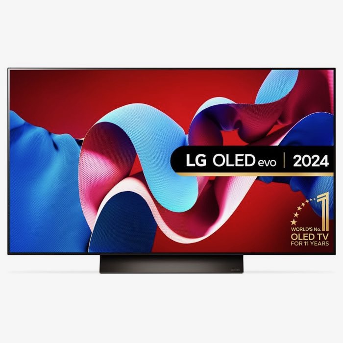 An LG C4 48-inch TV on a white background.