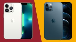 Bilder av iPhone 13 Pro og iPhone 12 Pro