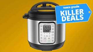 A photo of the Instant Pot Duo Plus pressure cooker with the "Tom's Guide killer deals" tag overlaid