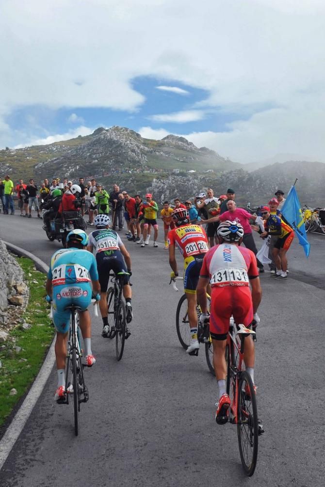 Alejandro Valverde, Alberto Contador, Fabio Aru and Joaquim Rodr&iacute;guez