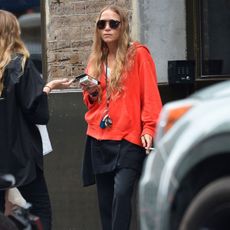 Mary-Kate Olsen wearing Teva Infinity Sandals
